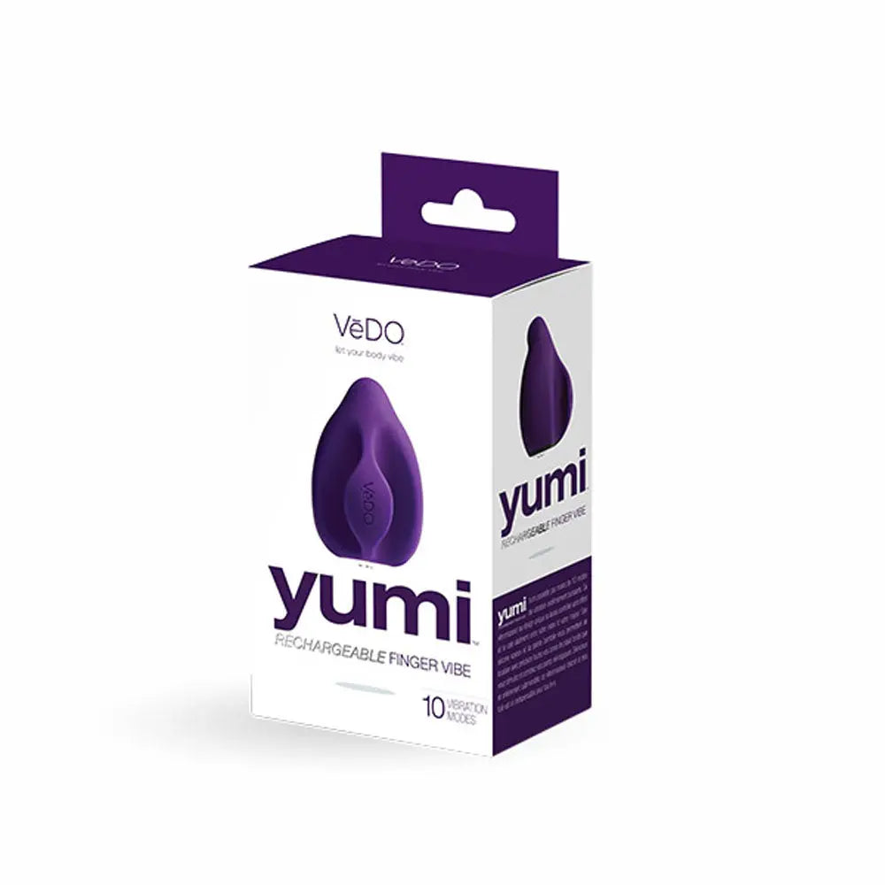 Yumi Rechargeable Finger Vibe - Deep Purple – body-safe silicone USB-rechargeable | Fu'Cha Exotics