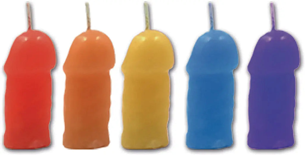 Rainbow Pecker Party Candles - 5 Pack – body-safe materials | Fu'Cha Exotics