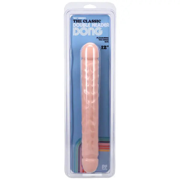 Jr. Veined Double Header 12 Inches - White – body-safe materials | Fu'Cha Exotics
