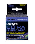 Lifestyles Ultra Lubricated With Spermicide - 3 Pack
