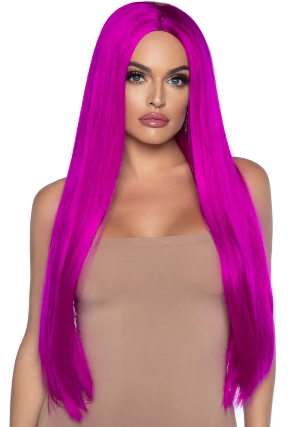 33 Inch Long Straight Center Part Wig - Raspberry – body-safe materials adjustable intensity | Fu'Cha Exotics