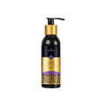 Unscented personal moisturizer bottle with pump, dark glass and gold label