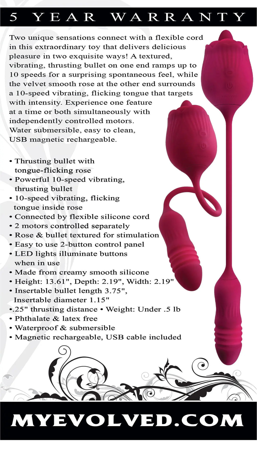 Wild Rose - Red – body-safe materials | Fu'Cha Exotics