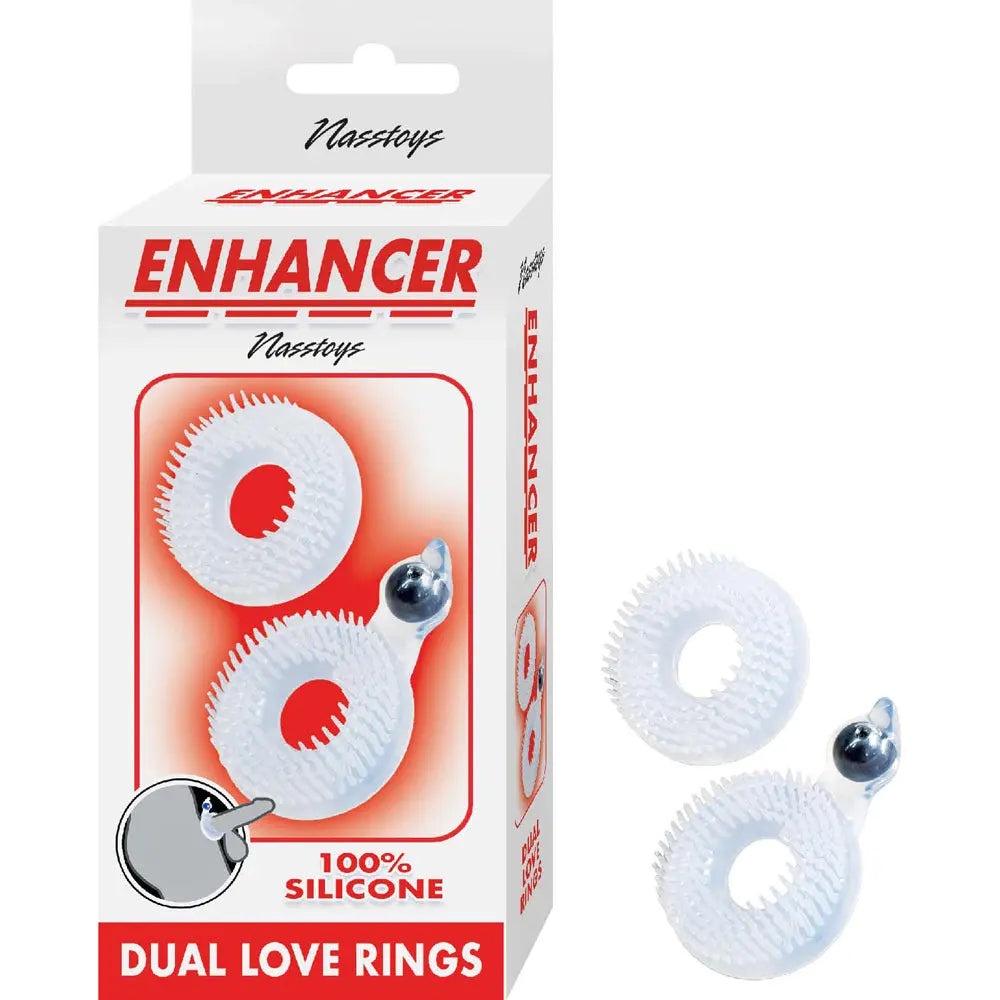 Enhancer Dual Love Rings - Clear – body-safe silicone | Fu'Cha Exotics