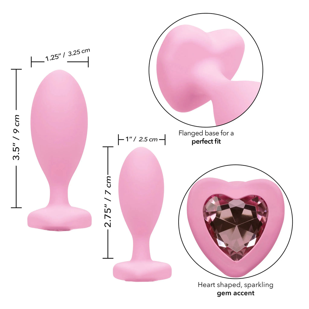 First Time Crystal Booty Duo - Pink – body-safe materials | Fu'Cha Exotics