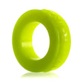 Acid yellow comfort cock ring, glossy silicone with open circular center