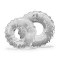 Clear double cockring set with textured atomic ring design