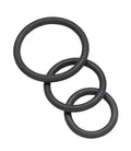 Black nitrile C-ring set with three C-shaped interlocking rings