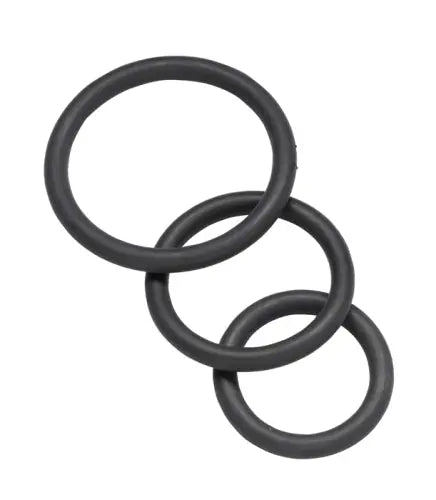 Black nitrile C-ring set with three C-shaped interlocking rings