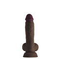 Shaft - Model a 7.5 Inch Liquid Silicone Dong With Balls - Mahogany