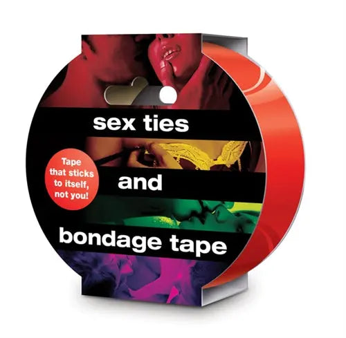 Red bondage tape on blister card, self-adhesive strip packaging