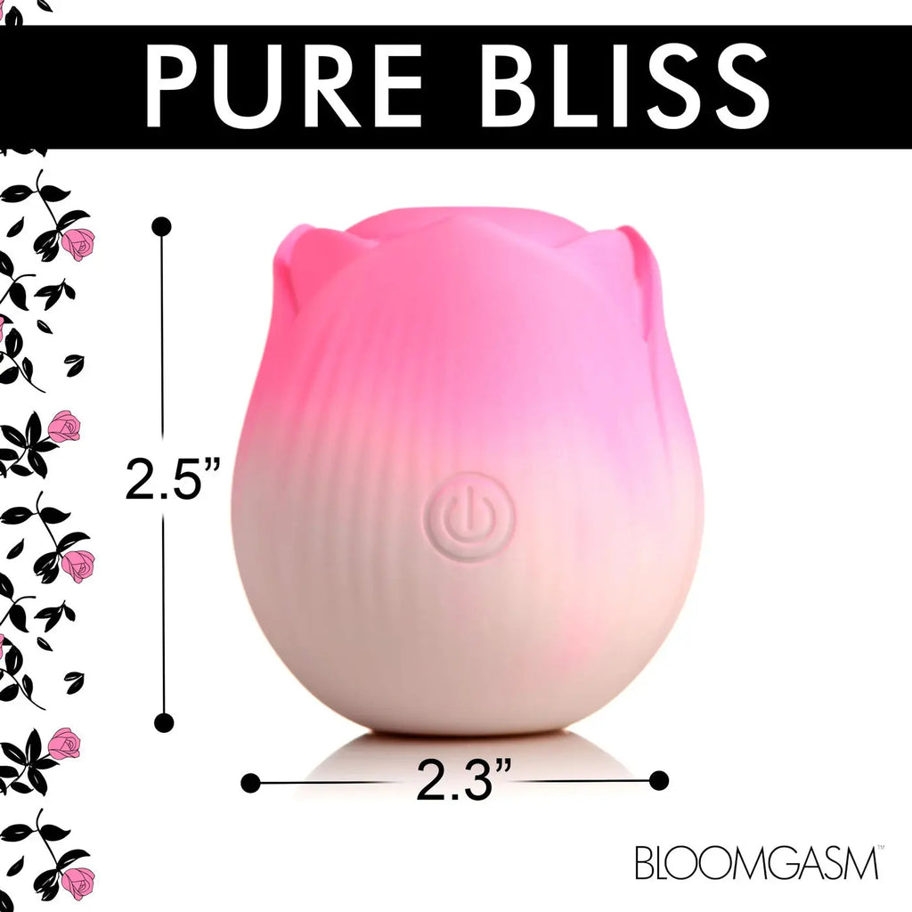 Pulsing Petals Throbbing Rose Stimulator - Pink – body-safe silicone 10 vibration modes | Fu'Cha Exotics