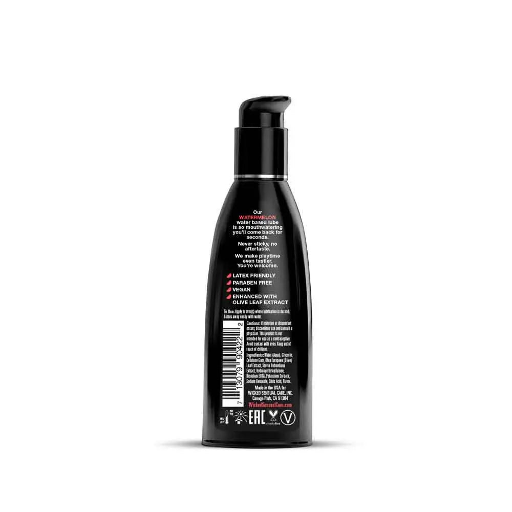 Aqua Watermelon Flavored Water Based Intimate Lubricant - 2 Fl. Oz. – body-safe materials | Fu'Cha Exotics
