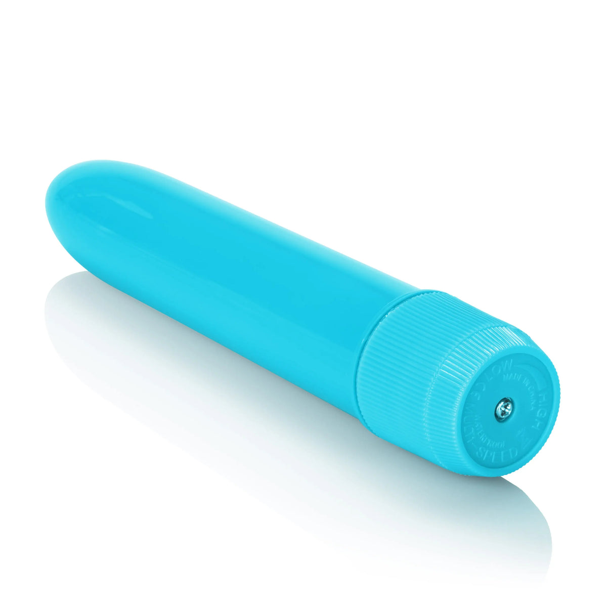 Mini Neon Multi-Speed Vibe 4.5 Inches - Blue – body-safe materials | Fu'Cha Exotics