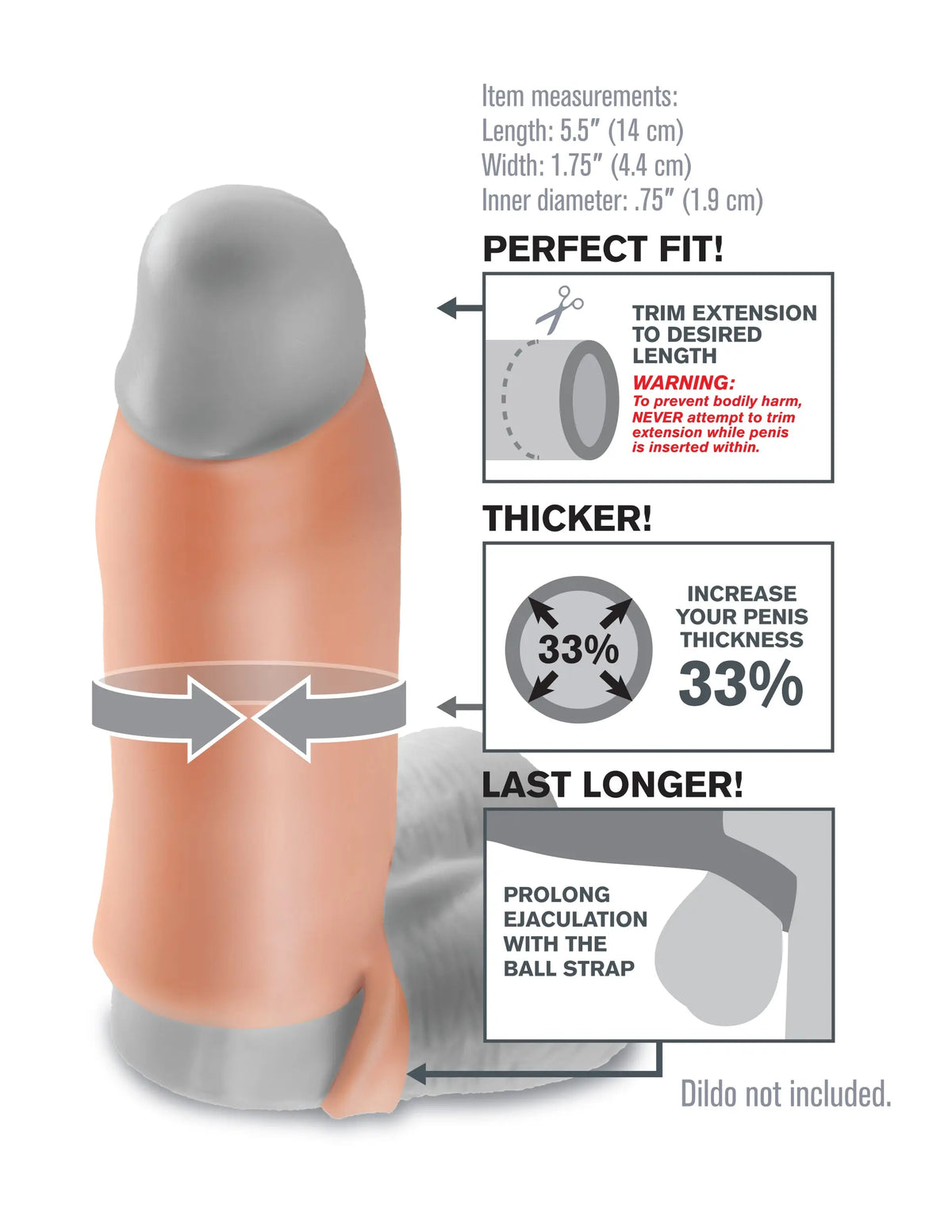 Fantasy X-Tensions Real Feel Enhancer - Flesh – body-safe materials | Fu'Cha Exotics