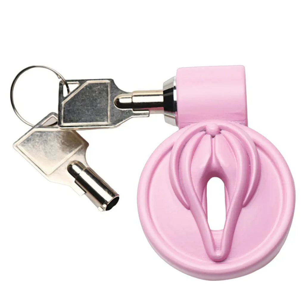 Pussification Vulva Chastity Cage - Pink – body-safe materials | Fu'Cha Exotics