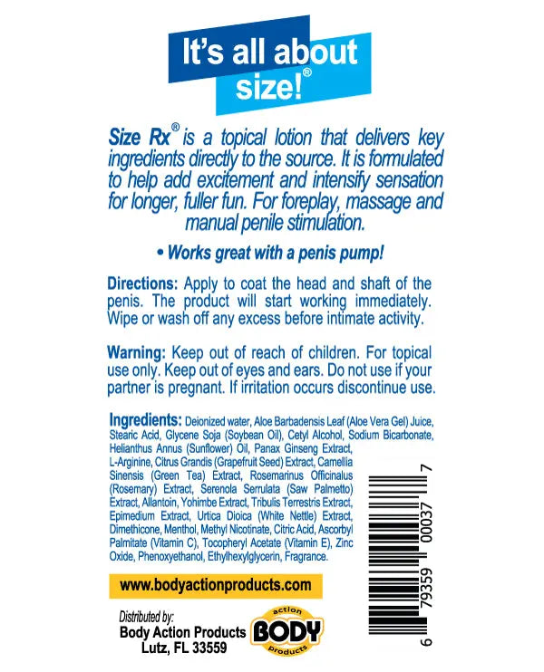 Size Rx 4.5 Oz Tube – body-safe materials | Fu'Cha Exotics