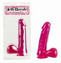 Jelly Royale 6-inch pink suction-cup adult toy, glossy curved shape