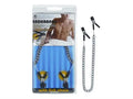 Jumper cable clamps with link chain and two clamp ends