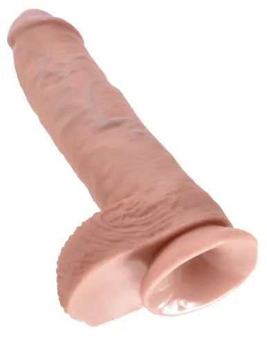 King Cock 10-Inch Cock With Balls - Flesh – body-safe materials | Fu'Cha Exotics