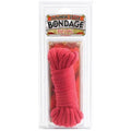 Red Japanese-style cotton bondage rope, bundled with ties