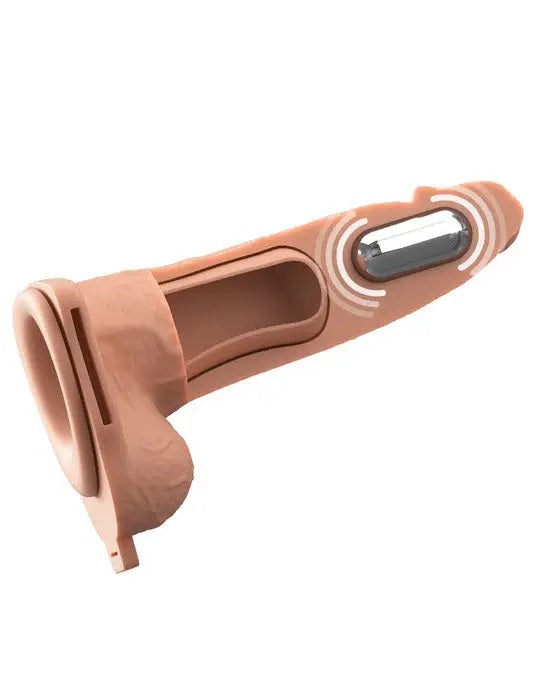 Fantasy X-Tensions Elite 6" Vibrating Hollow Silicone Strap-on - Light – body-safe materials | Fu'Cha Exotics
