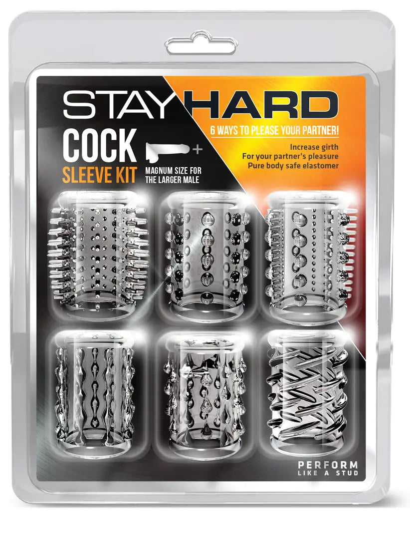 Stay Hard Cock Sleeve Kit - Clear – body-safe materials | Fu'Cha Exotics