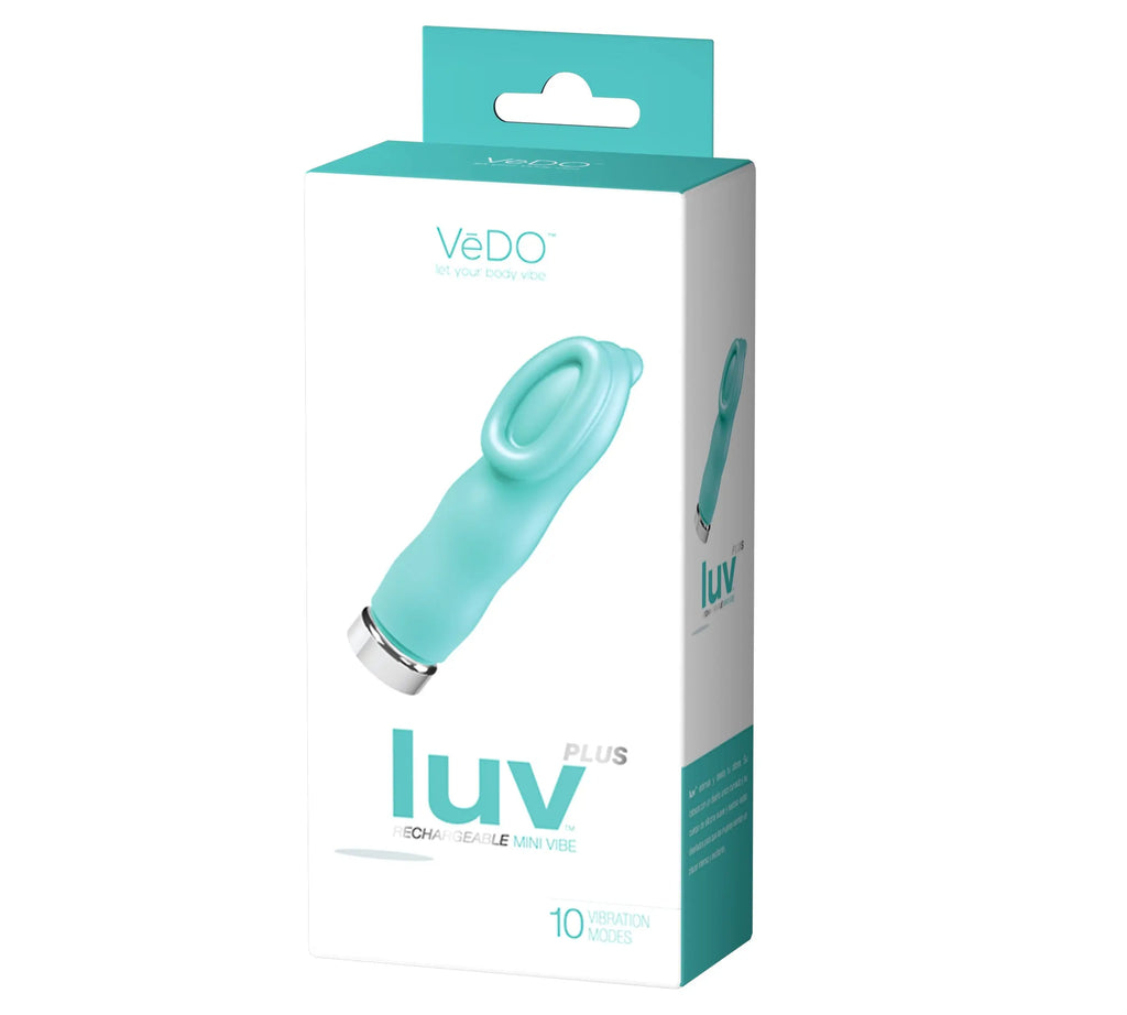 Luv Plus Rechargeable Mini Vibe - Tease Me Turquoise – body-safe silicone USB-rechargeable | Fu'Cha Exotics