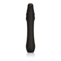 Black prostate stimulator with tapered tip and base ring