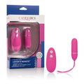 Pink remote vibrator set with wand and control egg, in retail box
