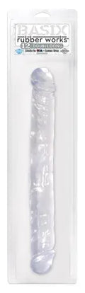 Basix Rubber Works clear 12-inch double dong