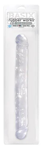Basix Rubber Works clear 12-inch double dong
