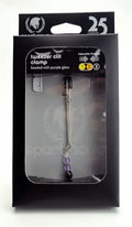 Adjustable clit clamp with purple glass beads