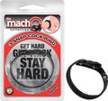 Black 3-snap cock ring with textured band and three snap closures