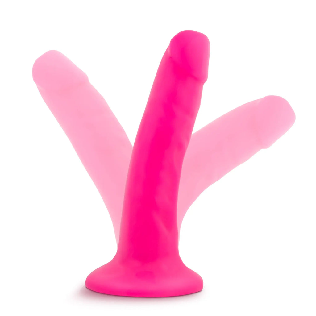 Neo - 5.5 Inch Dual Density Cock - Neon Pink – body-safe materials | Fu'Cha Exotics