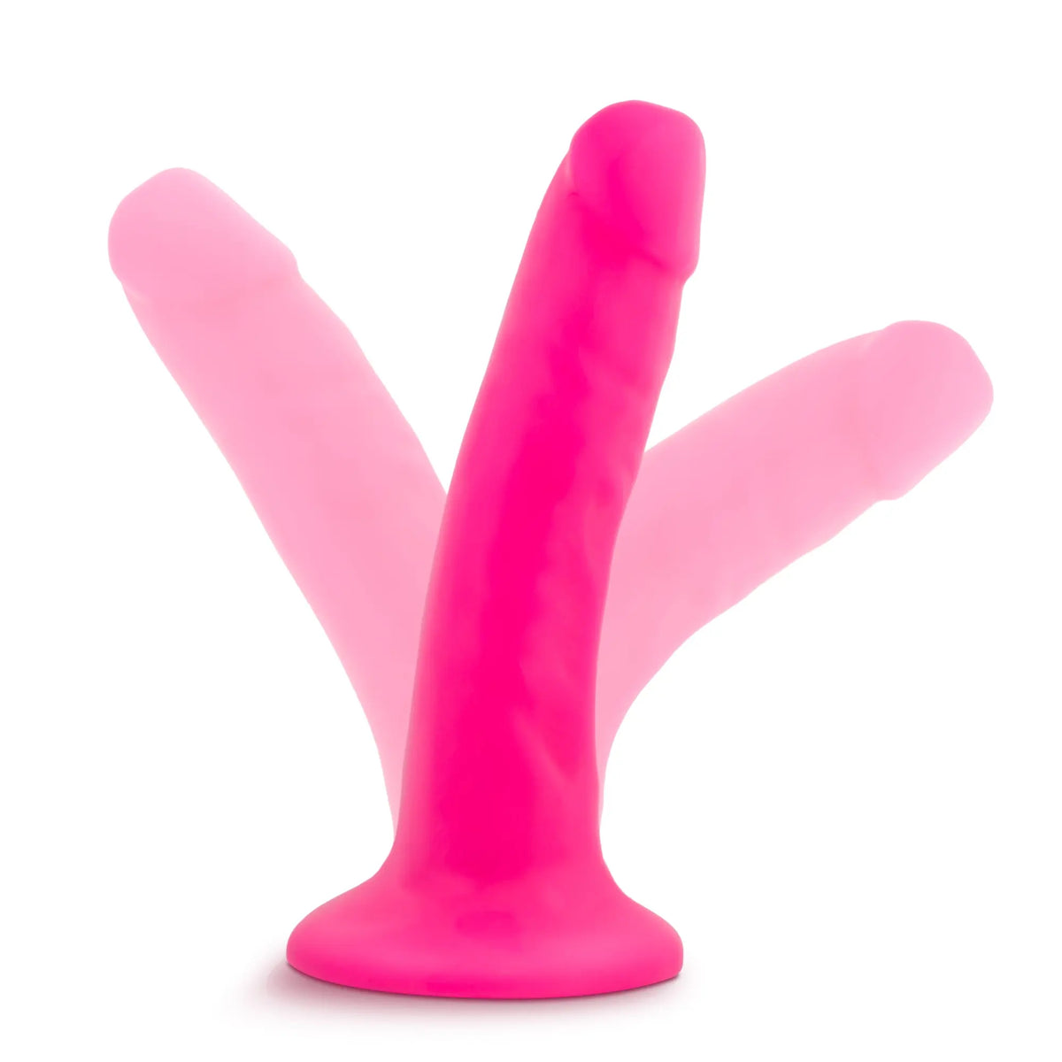 Neo - 5.5 Inch Dual Density Cock - Neon Pink – body-safe materials | Fu'Cha Exotics