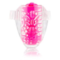 Pink gel lip gloss in clear container with pink cap