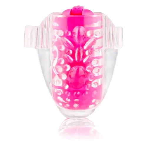 Pink gel lip gloss in clear container with pink cap