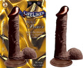 Black Prince 6-inch realistic penis toy with suction base, dark