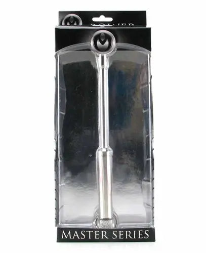 Vibrating device in clear blister package with chrome stem and ring detail