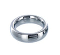 Stainless steel cockring: polished round ring with a small gap