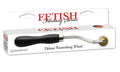 Deluxe Wartenberg wheel toy with black handle and gold spiked wheel