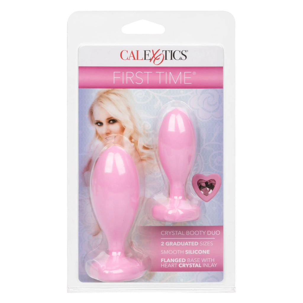 First Time Crystal Booty Duo - Pink – body-safe materials | Fu'Cha Exotics