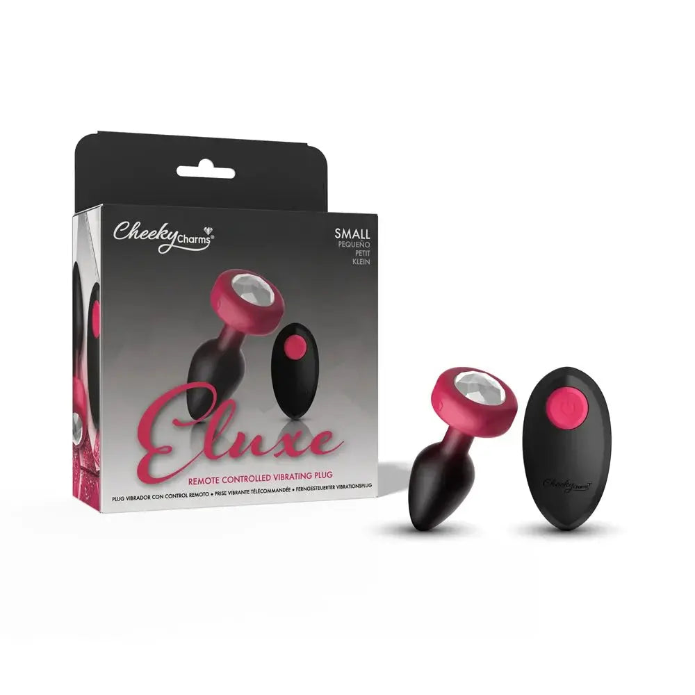 Eluxe Vibrating Clr Gem Rbyombre Plug Sm With Remote – body-safe silicone 10 vibration modes | Fu'Cha Exotics