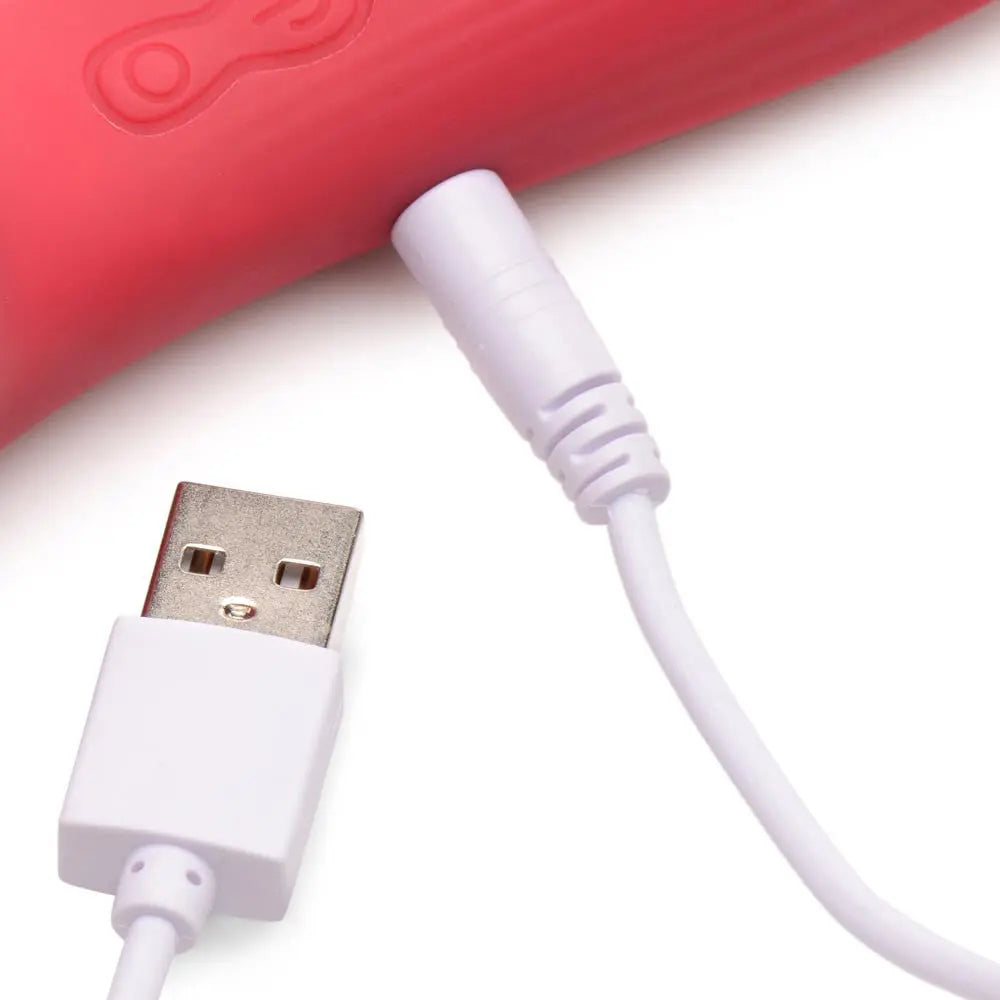 Bloomgasm Passion Petals 10x Suction Rose Vibrator - Red – body-safe materials | Fu'Cha Exotics