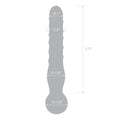 Clear glass joystick-style dildo, tapered shaft with rounded tip and base