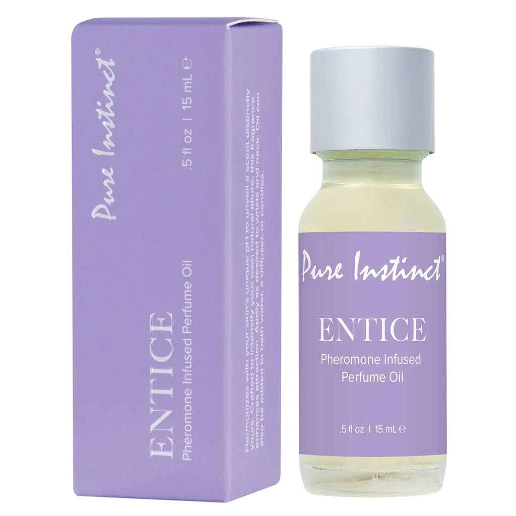 Pure Instinct Pheromone Perfume Oil Entice Dropper 15 ml | 0.5 Fl Oz – body-safe materials | Fu'Cha Exotics