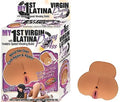 Flesh-colored contoured sex toy with front opening and rear suction base