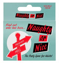 Naughty or Nice double deck party card game box with “Naughty or Nice” text