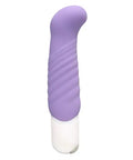 Curved orchid purple mini vibe vibrator with white base